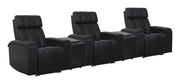 Parker Living Phoenix Zero Gravity Power 3 Seat Home Theater Seating with 2 Wedges and Immersive Audio