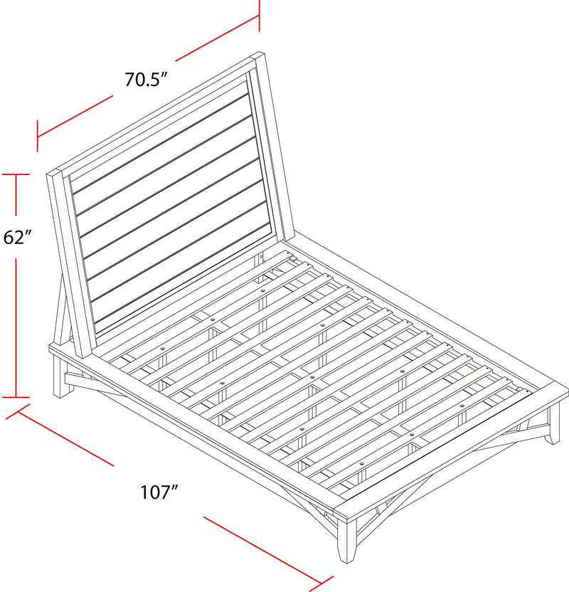 Parker House Americana Modern Bedroom Queen Platform Bed