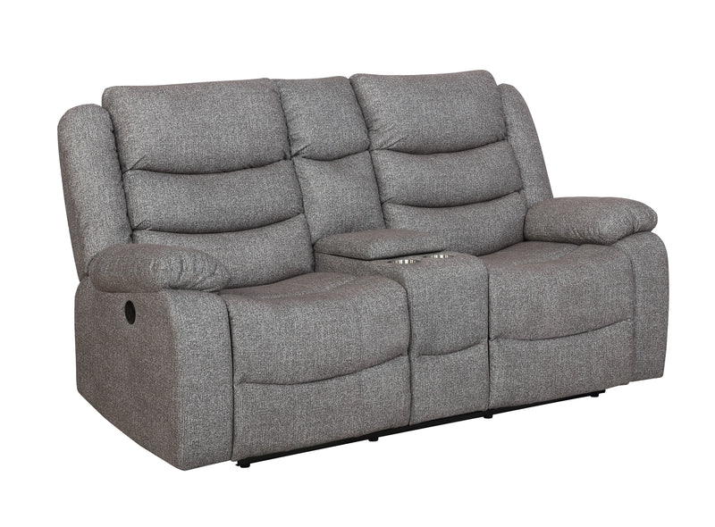GRANADA CONSOLE LOVESEAT W/PWR FR-GRAY