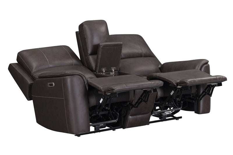 Parker Living Easton - Steamboat Brown Zero Gravity Power Reclining Tilt Console Loveseat P3