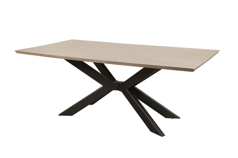 Parker House Crossings - Monaco Dining 86 In. Rectangular Dining Table With 4 Upholstered Chairs - DMON-5PC-86REC-DBGO-QMSG