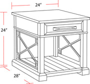 Parker House Sundance - Smokey Grey End Table