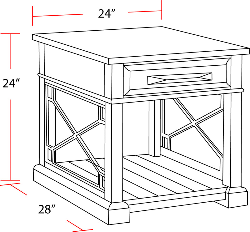 Parker House Sundance - Smokey Grey End Table