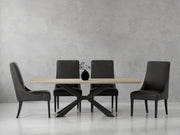 Parker House Crossings - Monaco Dining 86 In. Rectangular Dining Table With 4 Upholstered Chairs - DMON-5PC-86REC-DSIE-CPSL