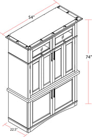Parker House Americana Modern - Dove Workstation with LED Light