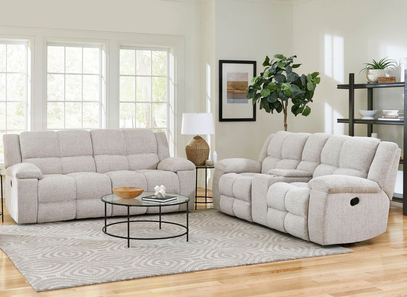 Parker Living Buster - Opal Taupe Manual Reclining Sofa and Loveseat