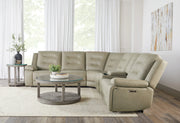 Parker Living Caldwell Fog 6 Piece Modular Power Reclining Sectional with Power Adjustable Headrests