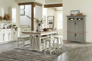 Parker House Americana Modern Dining 72 inch Island Counter Height Extendable Dining Table