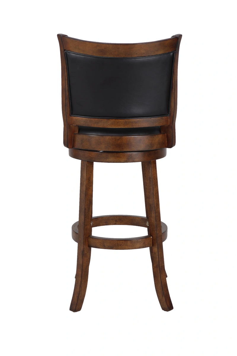 BRISTOL 29" BAR STOOL-DK BROWN W/PU SEAT