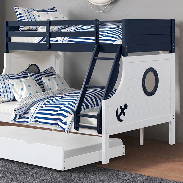 Nautia Twin/Full Bunk Bed Black & White