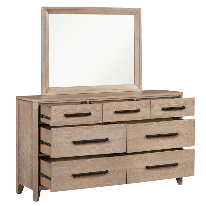 Parker House Breckenridge - Bedroom Queen Bed 2 Nightstands and Dresser with Mirror