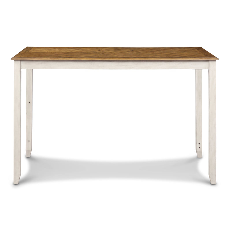 AMY 60" COUNTER TABLE+CHAIRS W/STG (5 PC) -2 TONE BISQUE