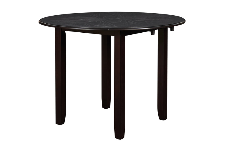 GIA 42" DINING DROP LEAF TABLE W/2 CHAIRS-EBONY