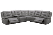 Parker Living Caldwell Fog 6 Piece Modular Power Reclining Sectional with Power Adjustable Headrests