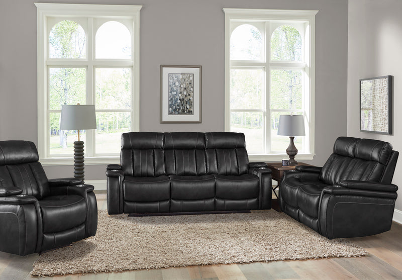 Parker Living Royce - Midnight Power Reclining Sofa with Drop Down Console