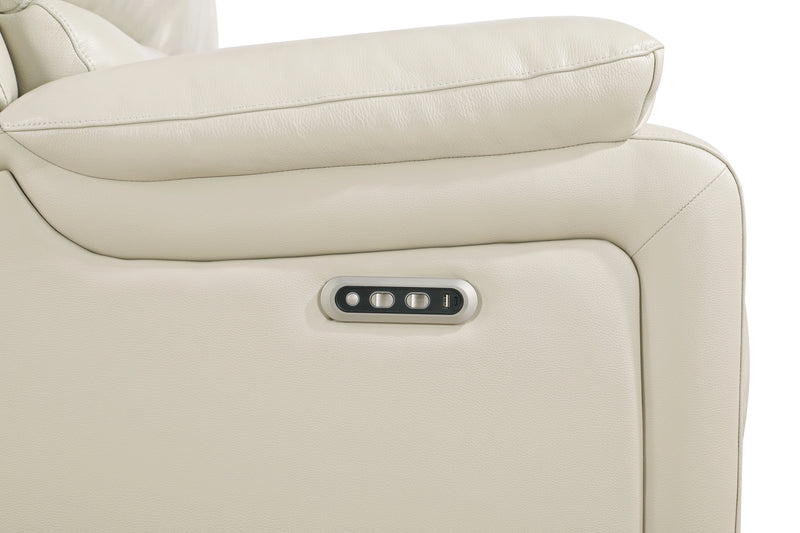 CICERO CONSOLE LOVESEAT W/ PWR FR & HR-CREAM