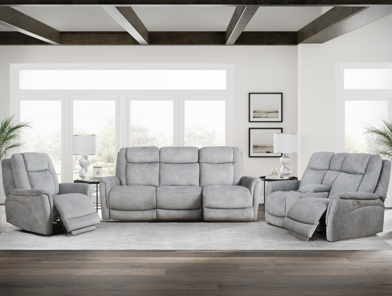 Parker Living Linus - Hudson Grey Zero Gravity Power Reclining Console Loveseat