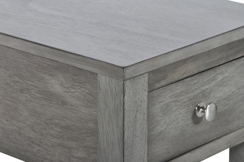 NOAH END TABLE WITH DRAWER-GRAY