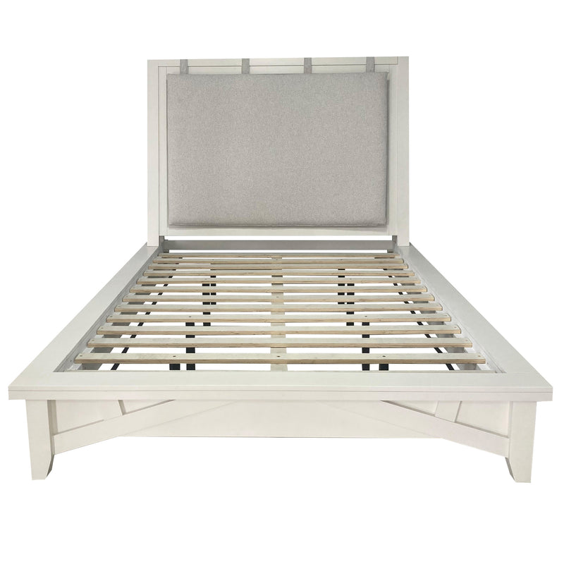 Parker House Americana Modern Bedroom Queen Platform Bed 2 Nightstands and Dresser with Mirror