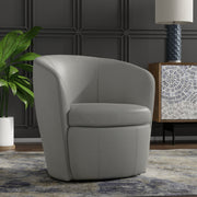 Parker Living Barolo - Steamboat Ice 100% Italian Leather Swivel Club Chair