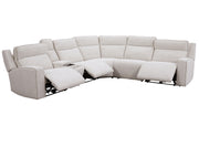 Parker Living Lancaster - Fluffy River Rock 6 Piece Zero Gravity Power Reclining Sectional with Power Adjustable Headrests