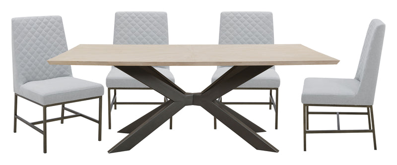 Parker House Crossings - Monaco Dining 86 In. Rectangular Dining Table With 4 Upholstered Chairs - DMON-5PC-86REC-DDIA-ELLN