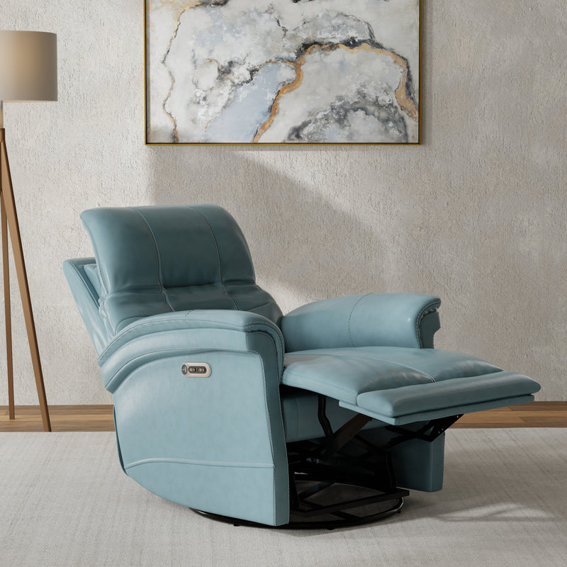 Parker Living Carnegie - Verona Azure - Powered By Freemotion Cordless Power Swivel Glider Recliner Two Pack