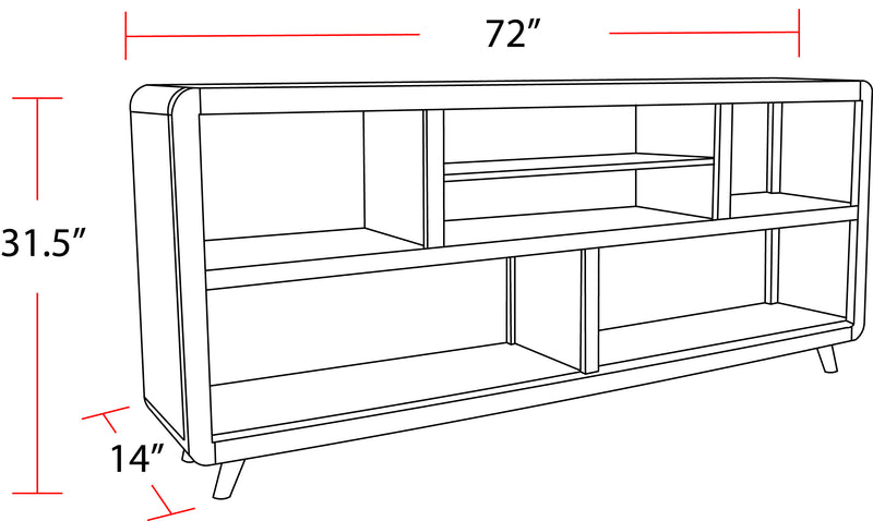 Parker House Escape 72 In. Open Multi-Purpose Console
