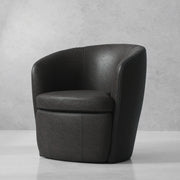 Parker Living Barolo - Vintage Slate 100% Italian Leather Swivel Club Chair Two Pack