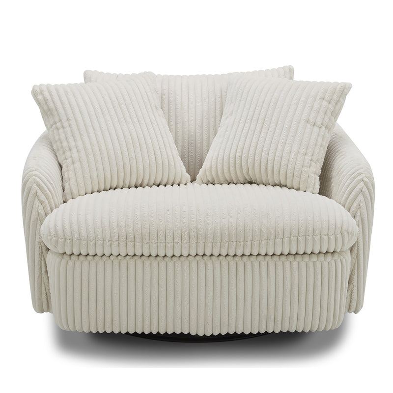 Parker Living Boomer Large Swivel Chair with 2 Toss Pillows Two Pack