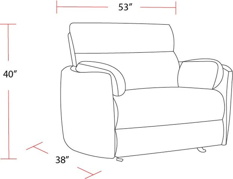Parker Living Radius Xl - Mega Grey Extra Wide Power Glider Recliner