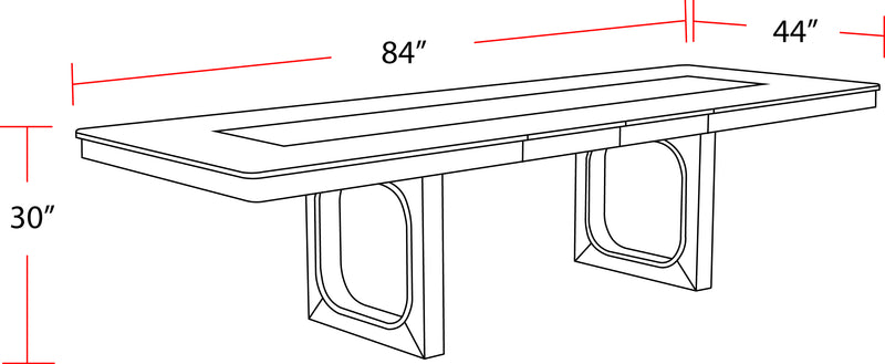 Parker House Escape - Dining 84" Rectangular Table with 8 ladderback chairs