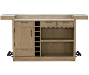 Parker House Escape - Dining 78 In. Bar with Stone Top