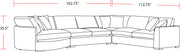Parker Living The Bump - Alistair Fossil 4 Piece Modular Sectional
