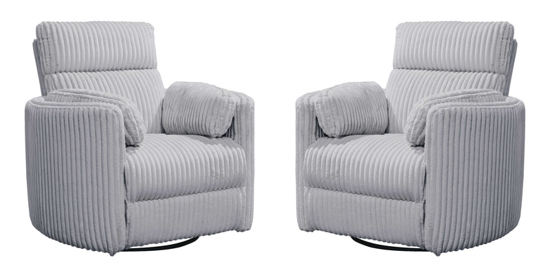 Parker Living Radius - Mega Grey Power Swivel Glider Recliner Two Pack