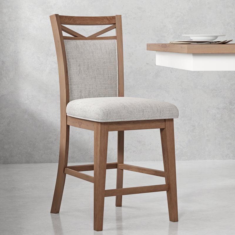 Parker House Americana Modern Dining Island Counter Height Table with 8 upholstered chairs