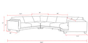 Parker Living Escape - Mirage Mist 4 Piece Modular Sectional - SESC-PACK4A-MRMS