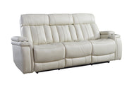 Parker Living Royce - Fantom Ivory Power Reclining Sofa with Drop Down Console