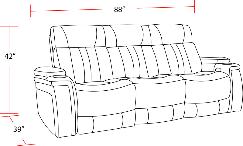 Parker Living Royce - Fantom Brown Power Reclining Sofa Loveseat and Recliner