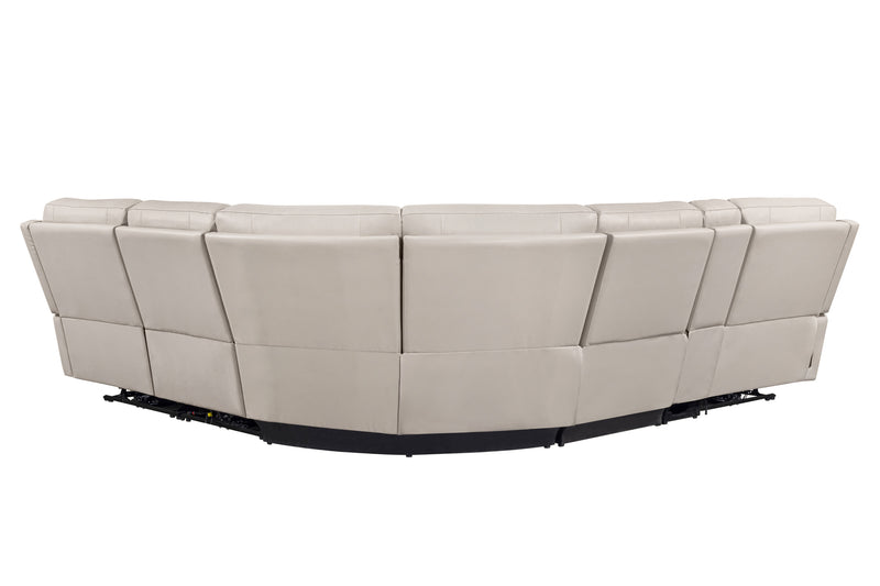 Parker Living Easton - Steamboat Brown 6 Piece Zero Gravity Power Reclining Sectional with Power Adjustable Headrests