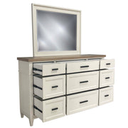 Parker House Americana Modern Bedroom Queen Platform Bed 2 Nightstands and Dresser with Mirror