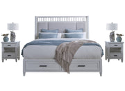 Parker House Americana Modern Bedroom Queen Shelter Bed with 2 Nightstands