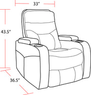 Parker Living Origin Power - Linen Power Reclining Home Theater Recliner