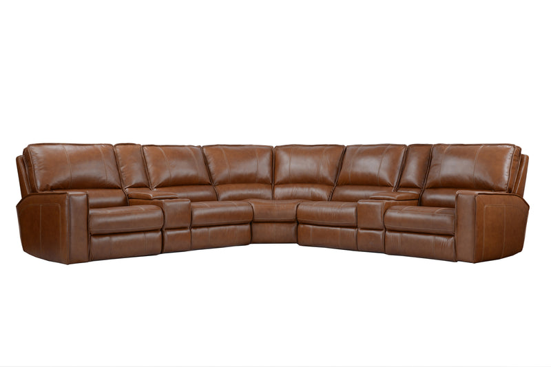 Parker Living Rockford - Verona Saddle 7 Piece Modular Power Reclining Sectional with Power Adjustable Headrests