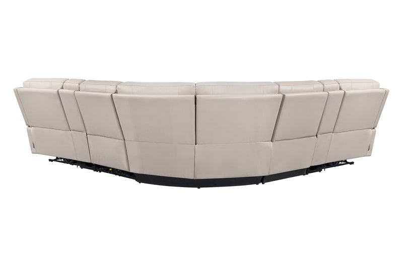Parker Living Easton - Steamboat Brown 7 Piece Zero Gravity Power Reclining Sectional with Power Adjustable Headrests