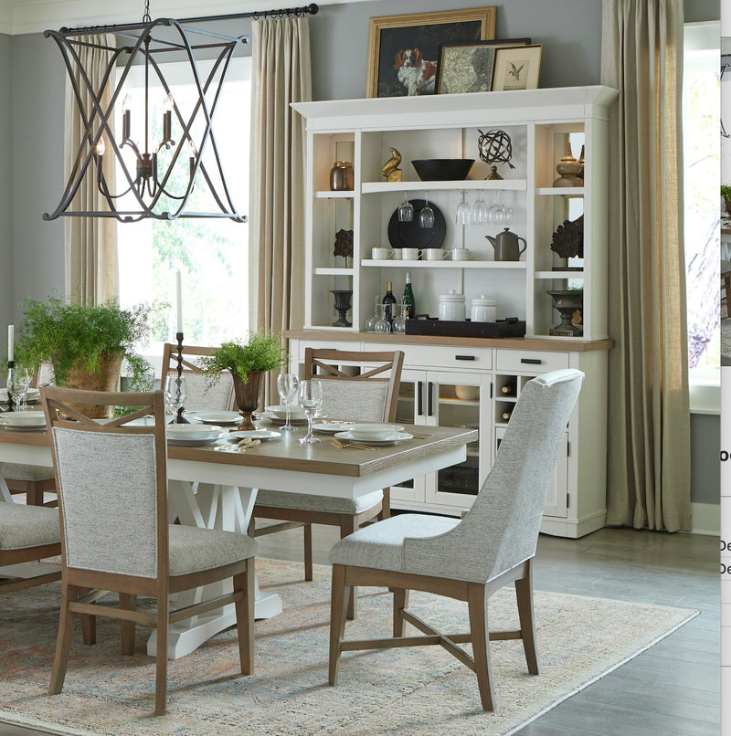 Parker House Americana Modern Dining 69 inch Buffet and Hutch with Quartz Insert