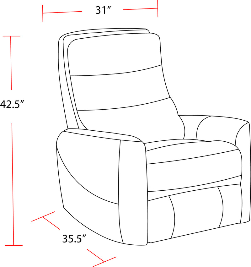 Parker Living Hercules - Black Swivel Glider Recliner
