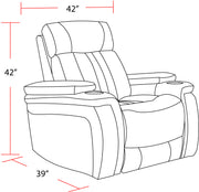 Parker Living Royce - Midnight Power Recliner Two Pack