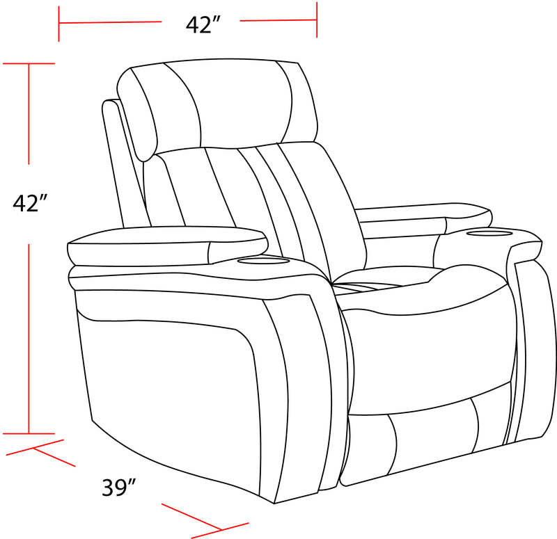 Parker Living Royce - Midnight Power Recliner Two Pack