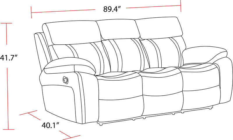 Parker Living Theon - Stokes Toffee Manual Reclining Sofa and Loveseat